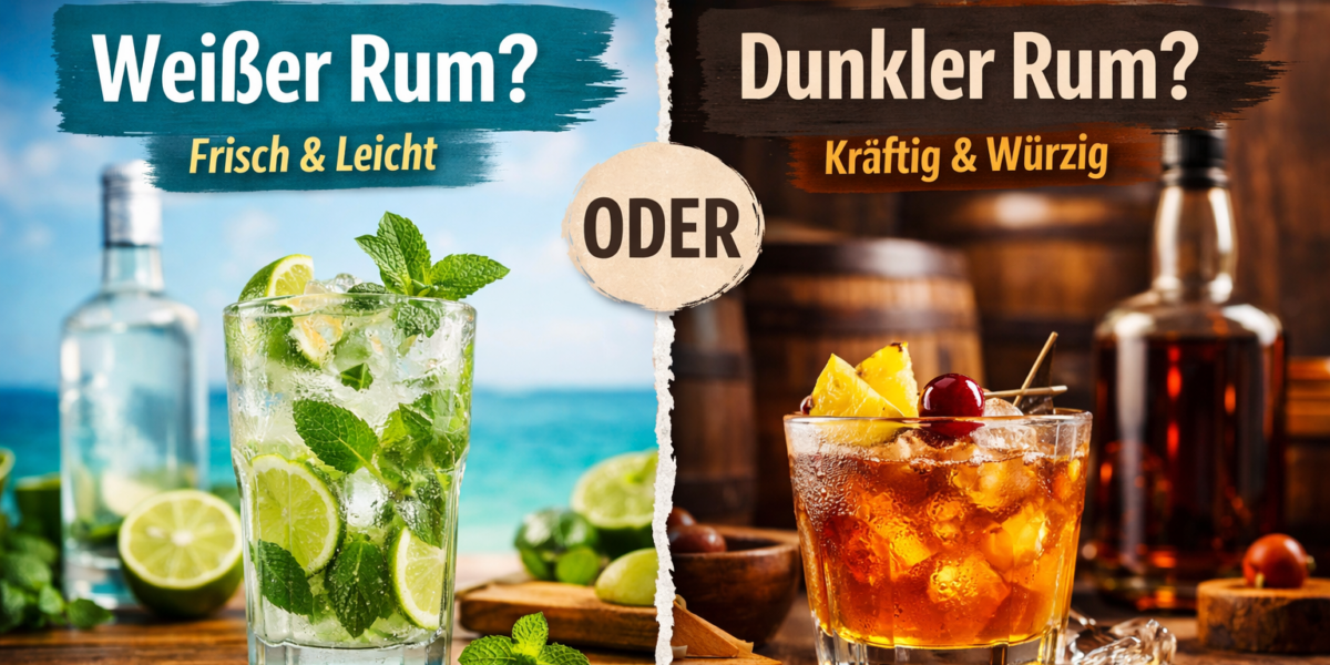 Titelbild Weißer Rum vs. Dunkler Rum